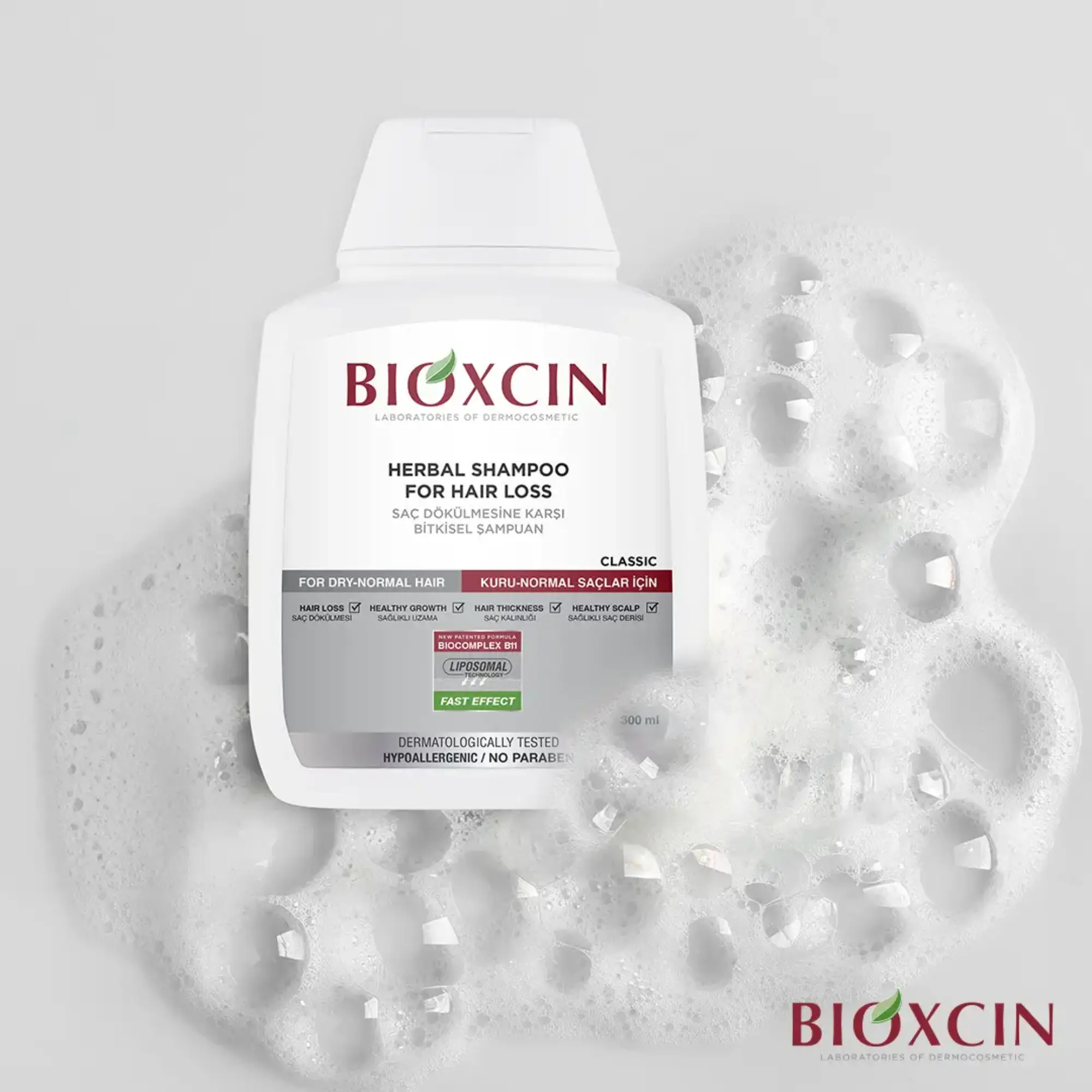 شامپوی ضد ریزش بیوکسین سفید مناسب موهای خشک و نرمال Bioxsine(اورجینال)