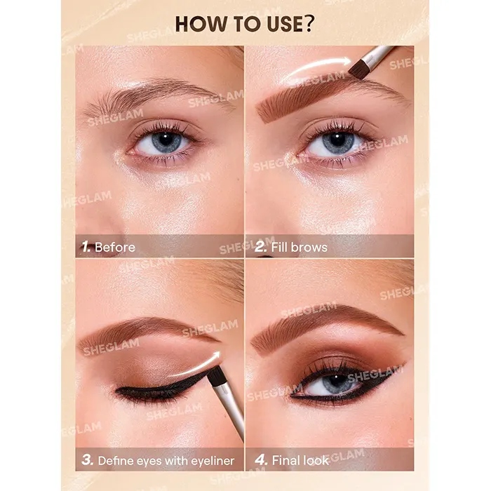 خط چشم و خط ابرو ژله ای سه رنگ شیگلم Streamline Brow & Eyeliner Gel