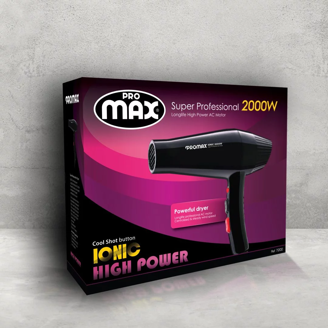 سشوار پرومکس 2000 وات مدل 7200 Promax 7200 Professional Hair Dryer